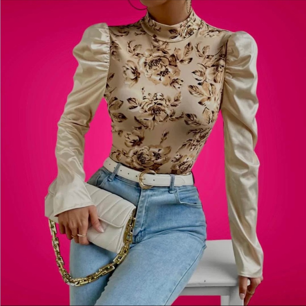 Floral Print Long Sleeve Top